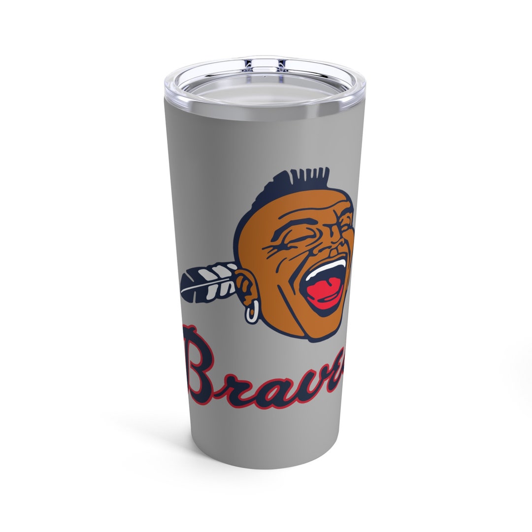 Atlanta Braves Retro Logo 20oz Drink Tumbler MLB Fan Gear, Vintage ...