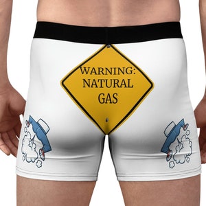 Fun Novelty Boxer Briefs for Men Fart Champ Underwear Gag Gift