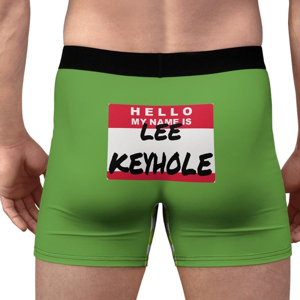 Lee Keyrear, Men's Boxer Briefs, crude, gag undies, fundies, leaky rear, underwear, funny