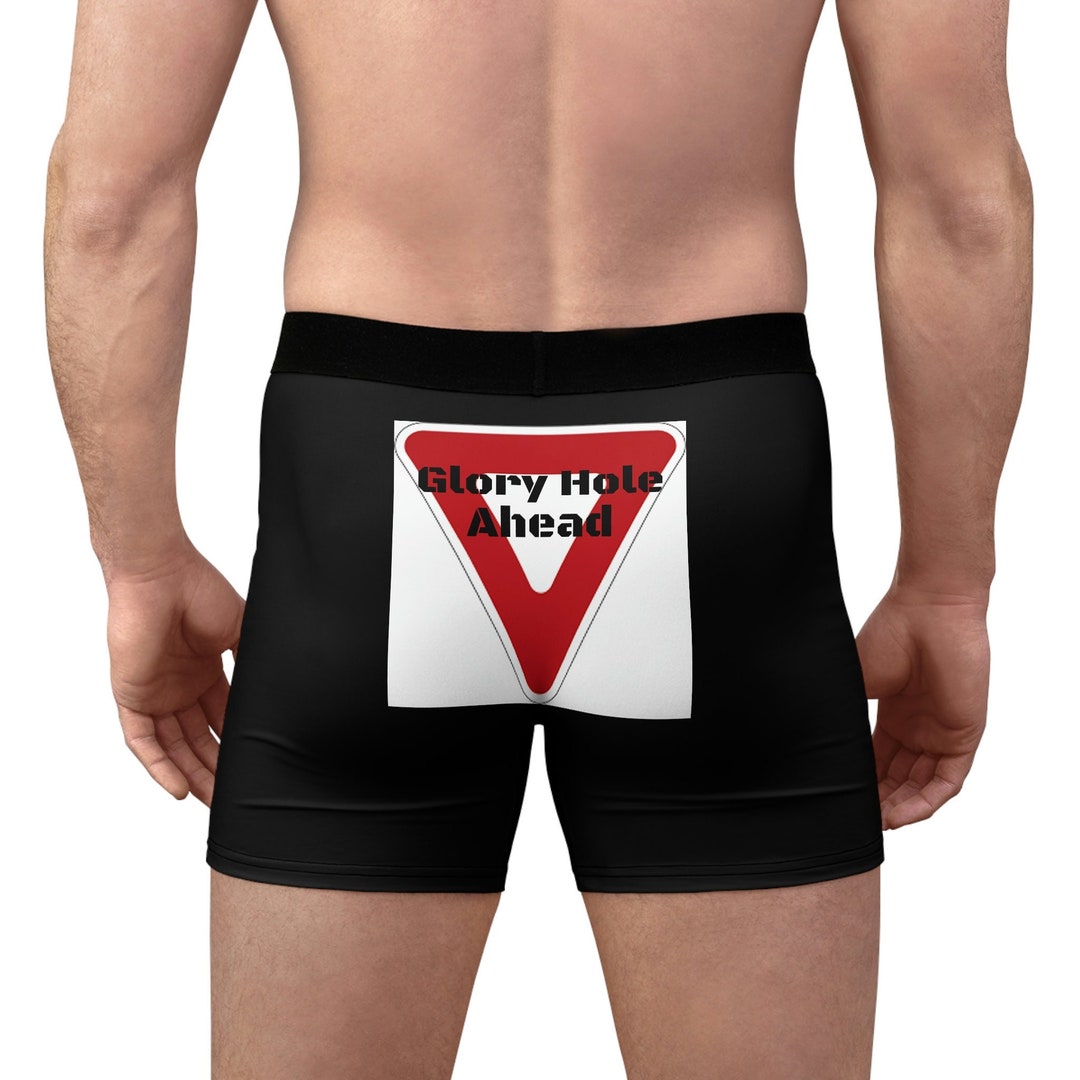 Glory Hole Ahead, Men's Boxer Briefs, Gag Gift, Fun, Joke, Crude, Adult