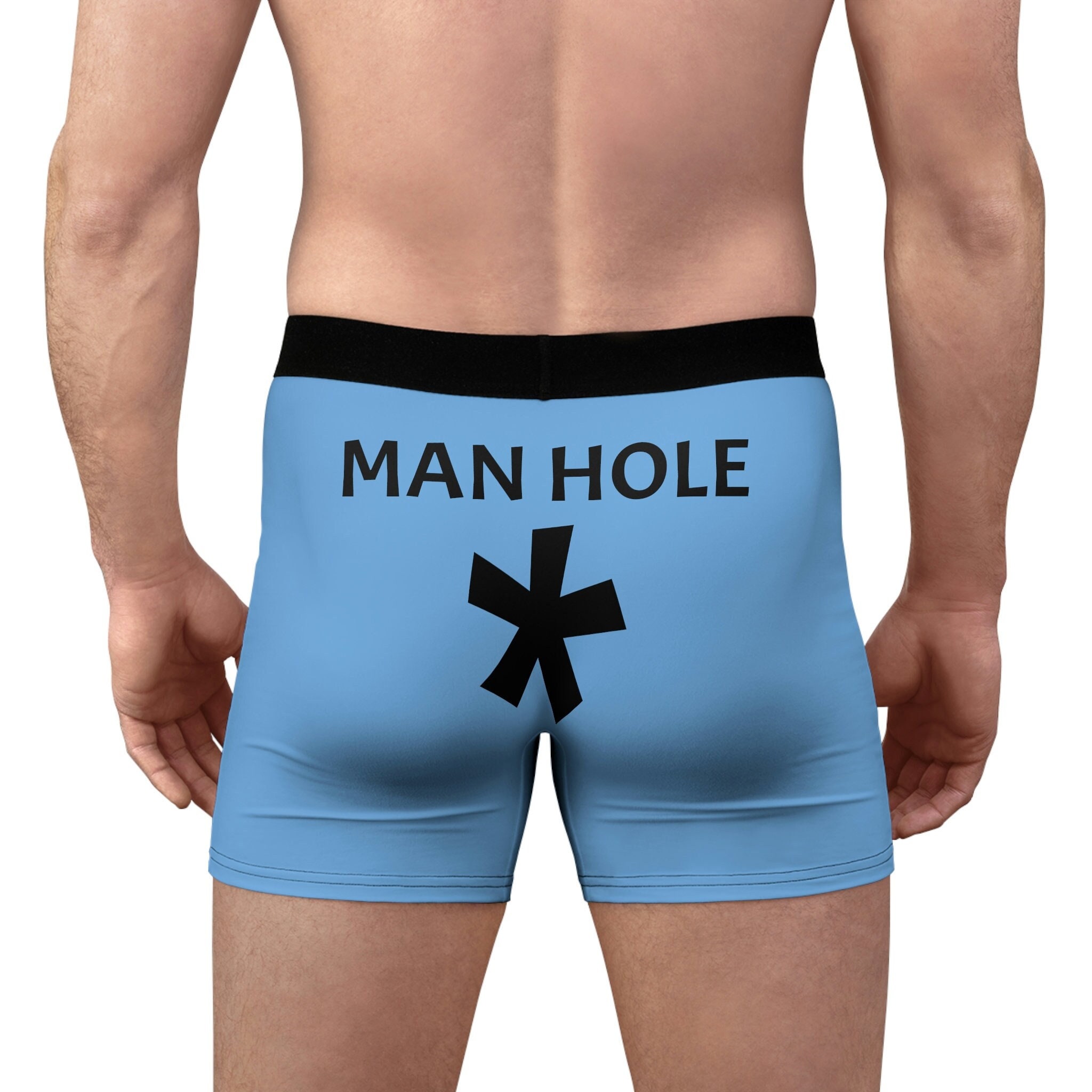 Man Hole, Men's Boxer Briefs, Gag Gift, Fundies, Undies, Underwear 