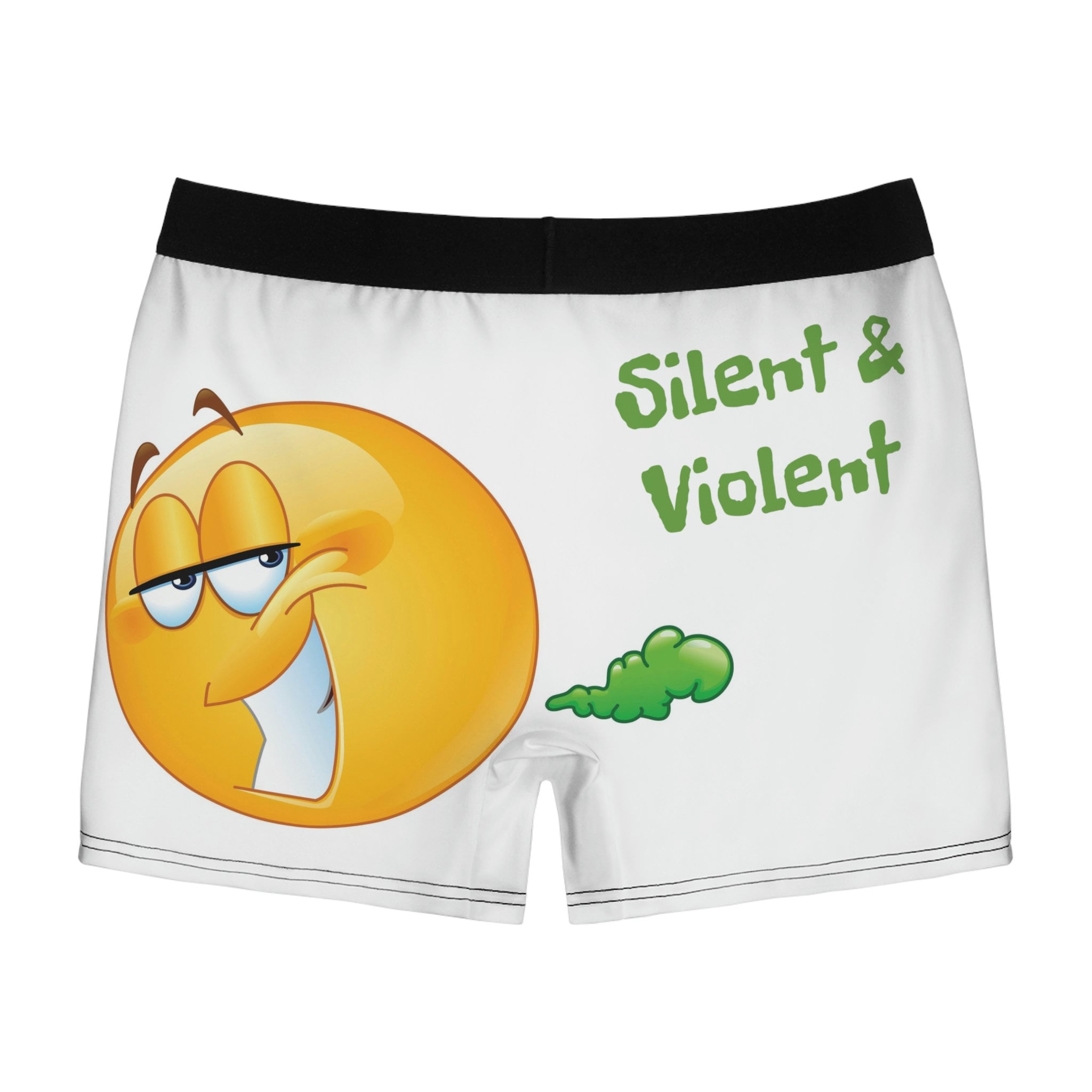 Silent and Violent Men's Boxer Briefs, Funny Boxer Briefs
