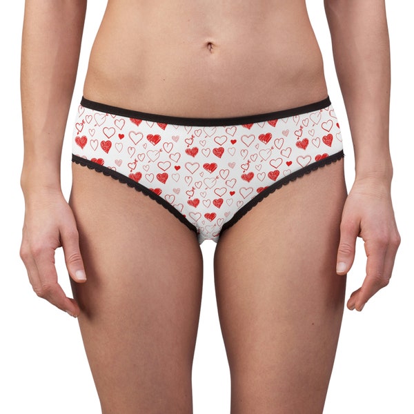 Valentine Hearts, Women's Briefs, panty, fundies, underwear, Valentines Day, gift for her.