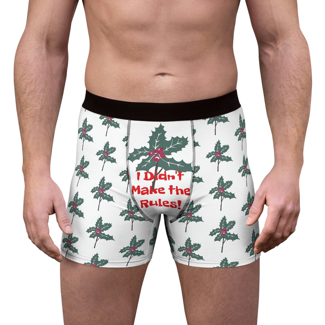 Mistletoe, Gag, Men's Boxer Briefs, Gag Gift, Fundies, Underwear, Sassy ...