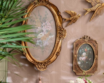 Gold Victorian Vintage Style Photo Frame| Antique Style Pic Photograph Frame | Home Decoration | Wedding Decorations| Wall Art| Wall Decor