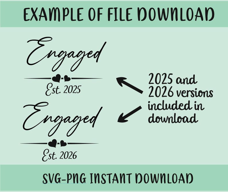 Engaged Word Script Engaged, Fiancé, Fiancée SVG Bundle - Design for Mugs, T-shirts ...