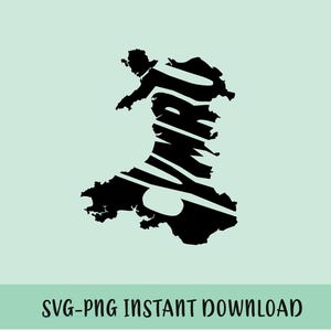 Karte von Cymru Wales - Zur Herstellung von Tassen, T-Shirts, Bierhaltern - zum sofortigen Download