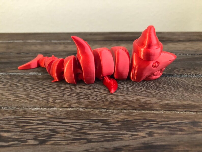 Santa Shark 3D Printed Articulated Shark Wearing a Santa Hat - Etsy
