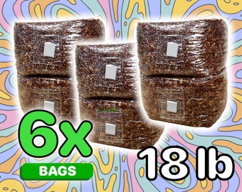 6x (18lbs) Grain Spawn Bags - Milo Sorghum Millet Grain Bags