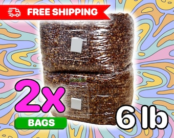 2x Grain Spawn Mushroom Bags - FREE SHIPPING! - 100% STERILE - Unicorn Bag - Injection Port - Fast Shipping