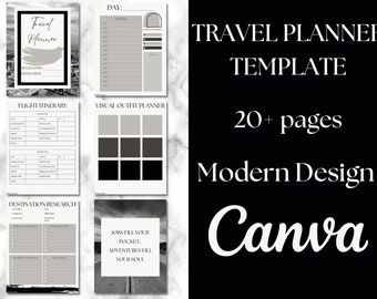 Travel Planner | Canva Template | Travel Guide | Travel Journal ...
