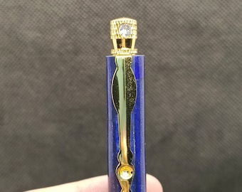 Stylo à bille lapis-lazuli en pierre naturelle, 25 g, encre bleue, qualité supérieure, fait main