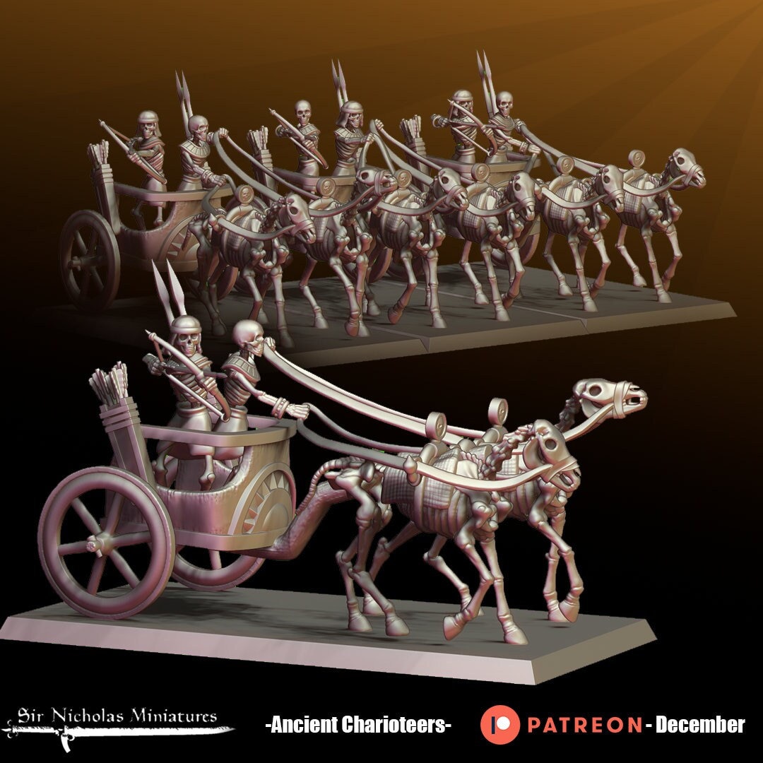 Skeleton Chariots Pharoah's Vanguard Ancient Charioteers - Etsy