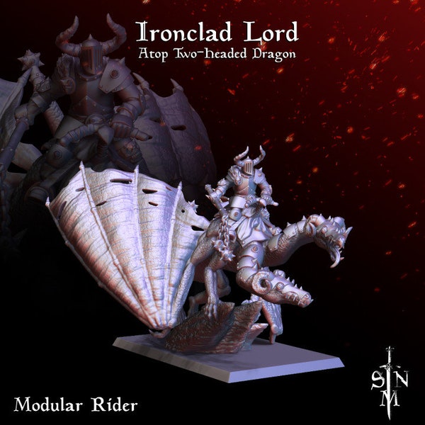 Iron Lord Atop Two-Headed Dragon