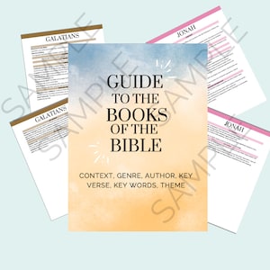 GUIDE to the BOOKS of the BIBLE