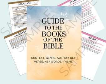 GUIDE to the BOOKS of the BIBLE