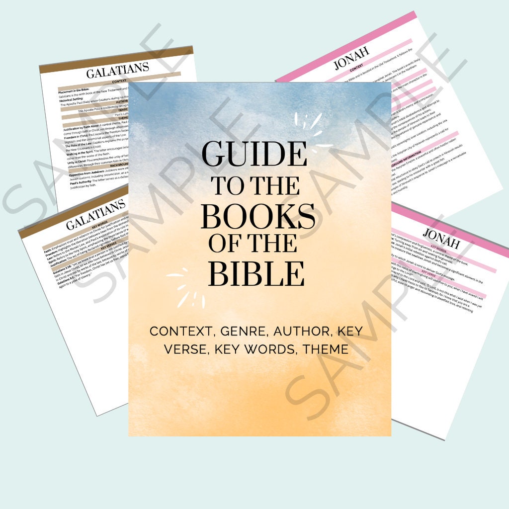 GUIDE to the BOOKS of the BIBLE - Etsy