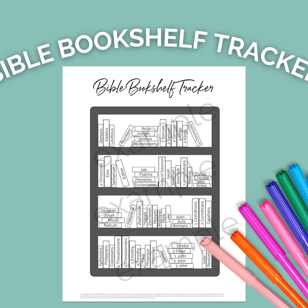 Bible Bookshelf Tracker Printable