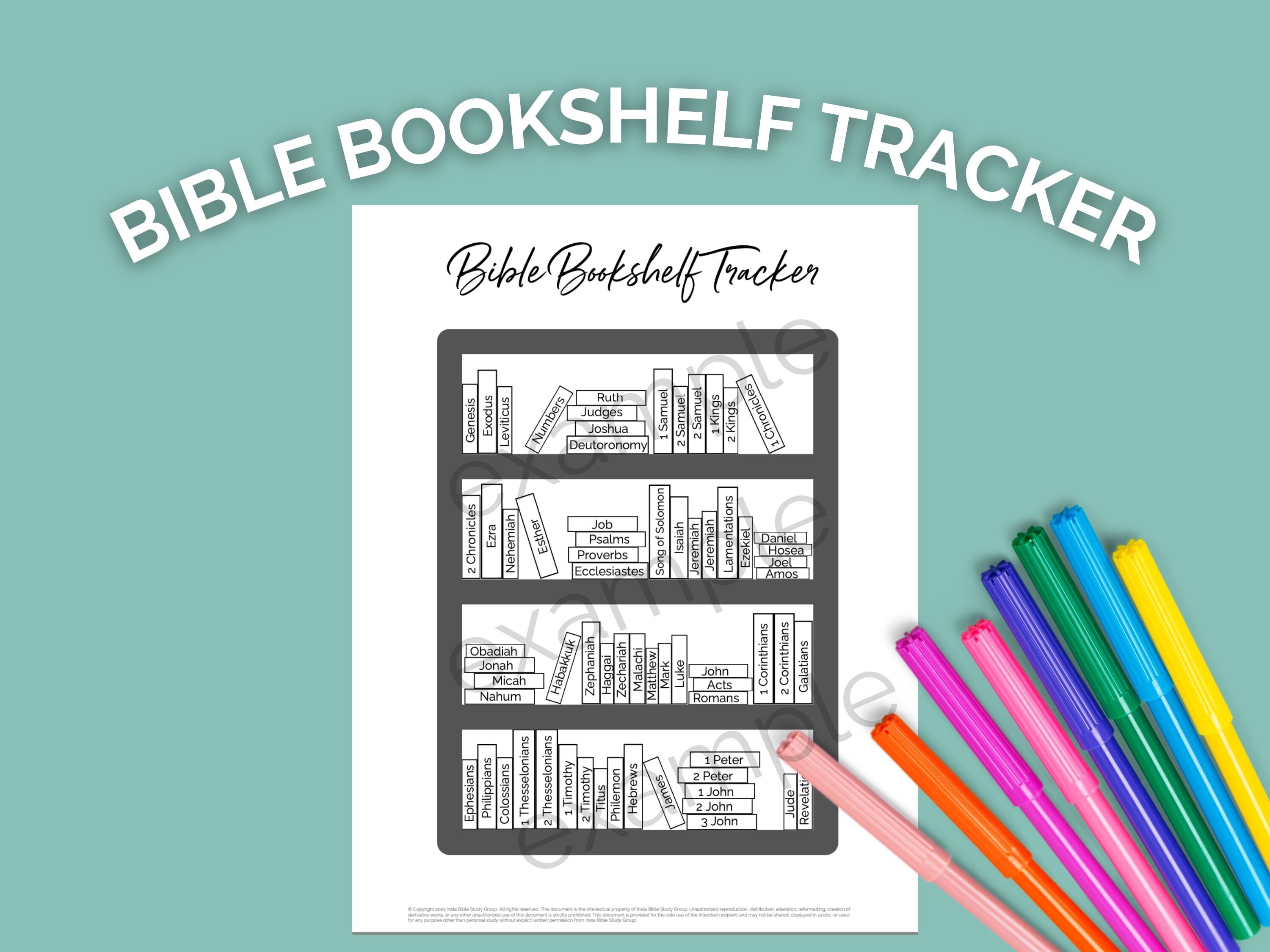 Bible Track Rack Bible Bookshelf Tracker Printable - Etsy UK