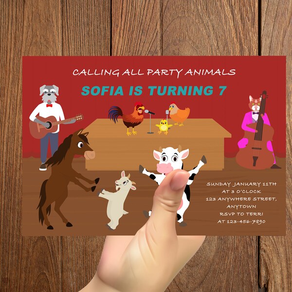 Animal Print Invite Etsy