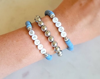 Custom Name Bracelet | Heishi Bracelet | Mother's Day Gift | Mama Bracelet | Beaded Bracelet | Personalized Name Bracelet
