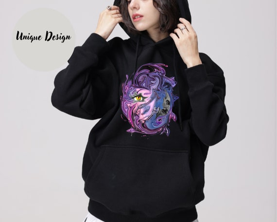 Unique Art Hoodies Liquid Eyes Unisex Hoodies Comfy Hoodies Warm Hoodies Artworks Art Unique Oversized Purple Etsy