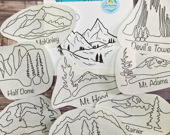 Modelli di ricamo a punto croce di montagna: confezione Nord America