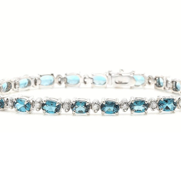 Blue Gold Bracelet Etsy