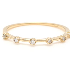 Splendid 0.10 Carats Natural Diamond 14K Solid Yellow Gold Ring