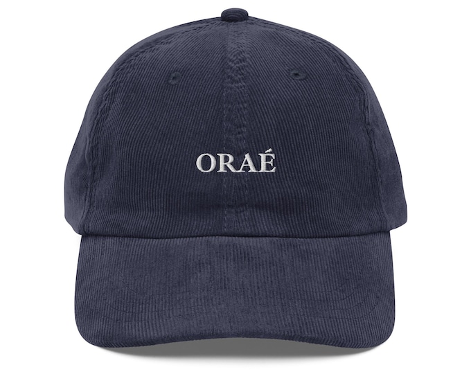 Featured listing image: ORAÉ Embroidery Vintage Corduroy Cap