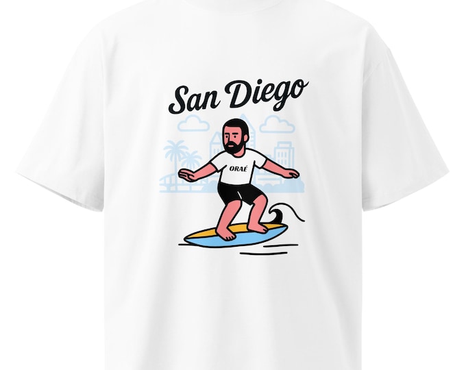 Featured listing image: ORAÉ San Diego Unisex organic oversized high neck t-shirt