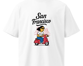 ORAÉ San Francisco Unisex organic oversized high neck t-shirt