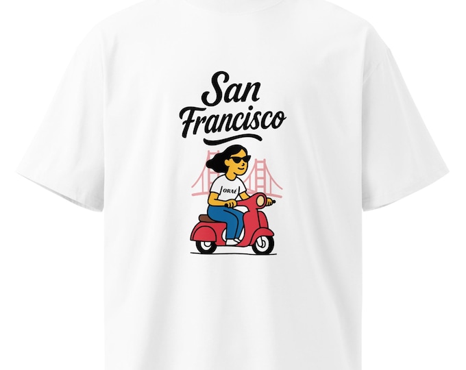 Featured listing image: ORAÉ San Francisco Unisex organic oversized high neck t-shirt