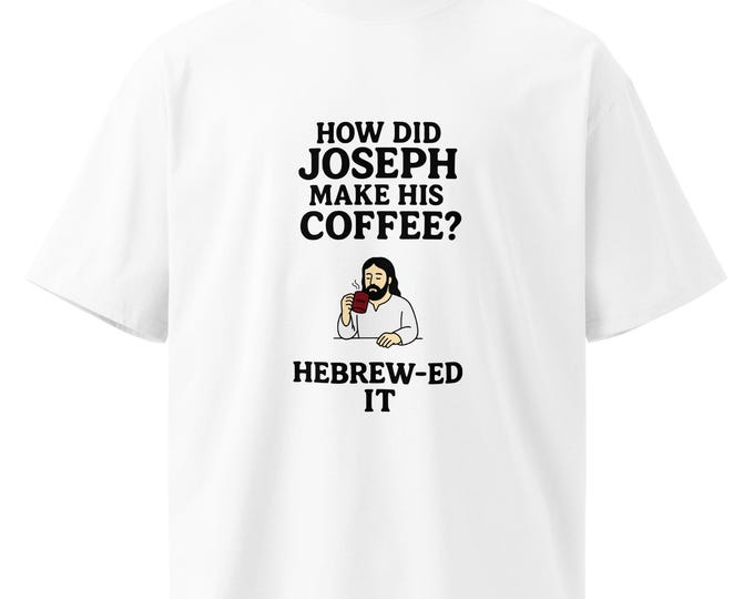 Featured listing image: ORAÉ 'Hebrew-ed It' Unisex organic oversized high neck t-shirt