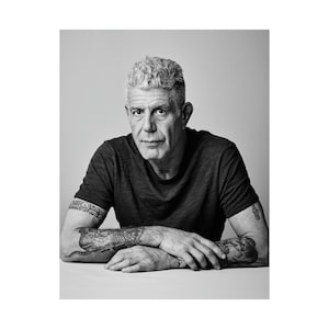 Anthony Bourdain Portrait | Print Poster, Anthony Bourdain Poster, Anthony Bourdain Print