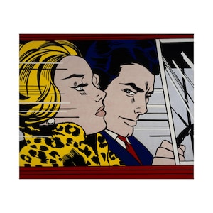 Roy Lichtenstein &quot;In the Car&quot;, 1962 Print Replica | Roy Lichtenstein Print, Roy Lichtenstein Poster, Roy Lichtenstein Original