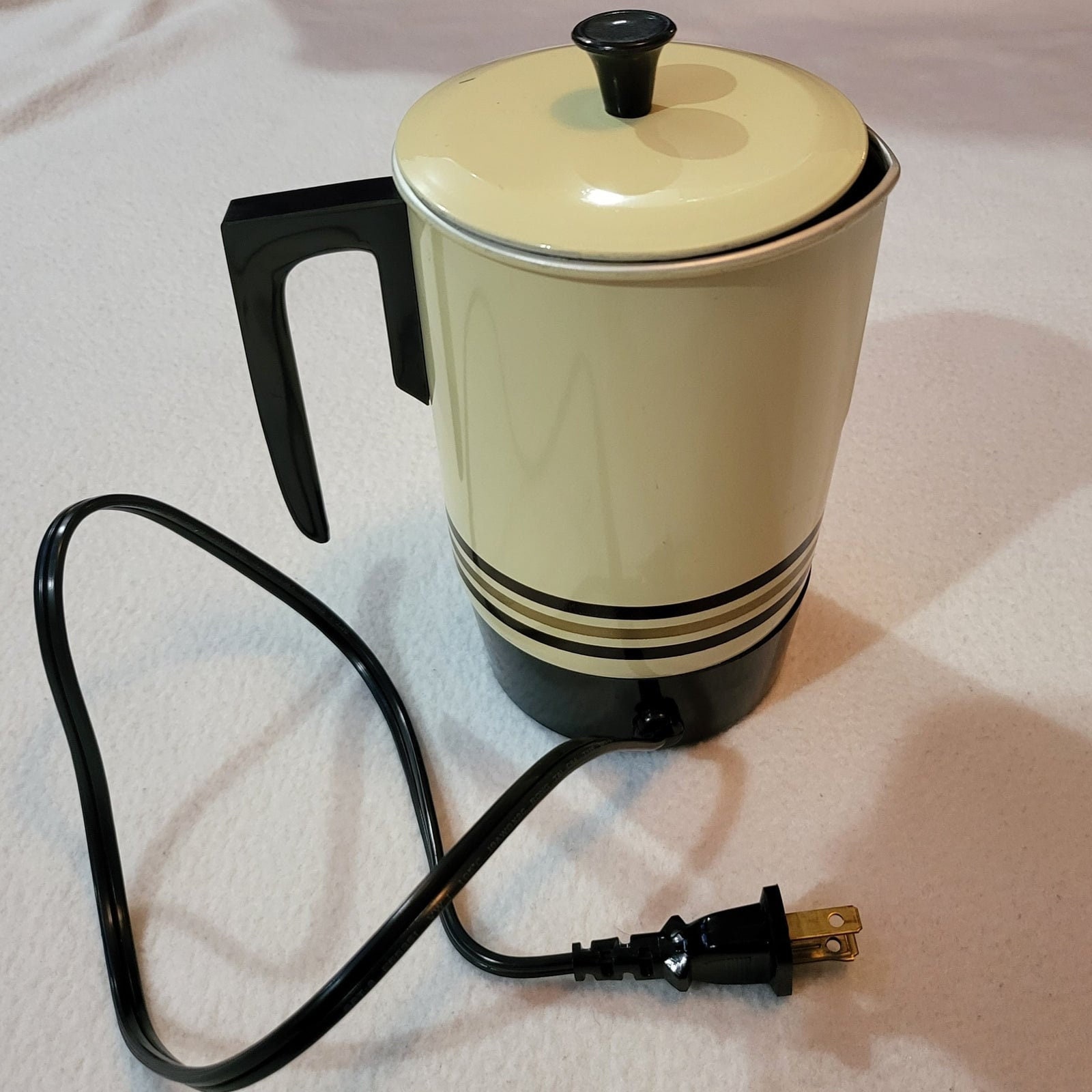 Vintage Retro Round Ball GE Chrome Electric Kettle Water Heater