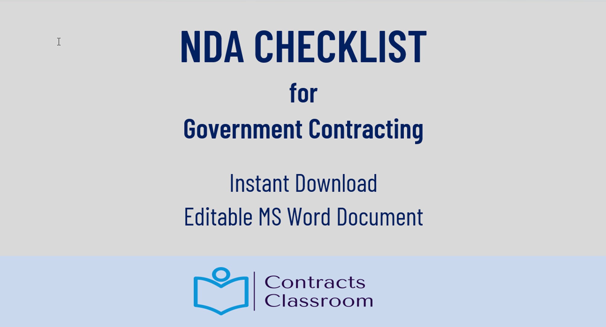 Government Checklist NDA Checklist - Government Contracting Checklist for All Ndas, Pias, or ...