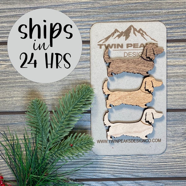 Dachshund Magnets, Dog Magnets, Vintage-Style, Sausage Dog, Wiener Dog, Wood, Refrigerator Magnet, Doxie Magnet, Valentine Gift