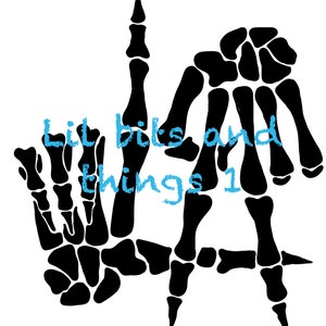 La skeleton hands digital file