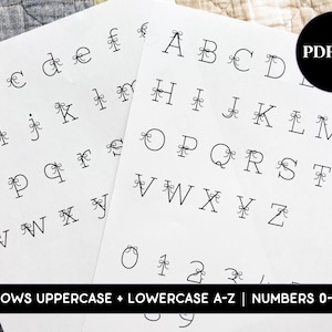Stick and Stitch Bow Letters Designs PDF Download | Stick and Stitch Embroidery Patches | DIY Printable Bow Hand Embroidery Digital Download