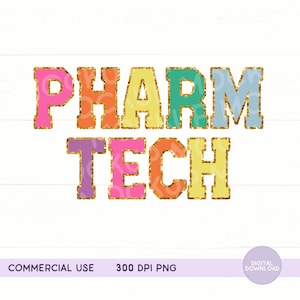 Pharmacy Technician PNG | Pharmacy Tech Sublimation | Pharm Tech Sublimation | Pharmacy T-Shirt png | Preppy Career Pharmacy Technician