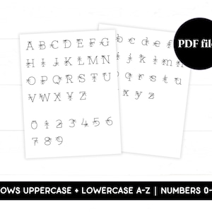Stick and Stitch Bow Letters Designs PDF Download | Stick and Stitch Embroidery Patches | DIY Printable Bow Hand Embroidery Digital Download