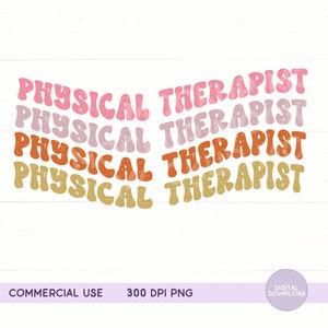 Arquivo PNG de fisioterapia retrô | pinta camiseta | Presentes para fisioterapeuta | Arquivos PNG para Fisioterapeutas | Assistentes de fisioterapeuta