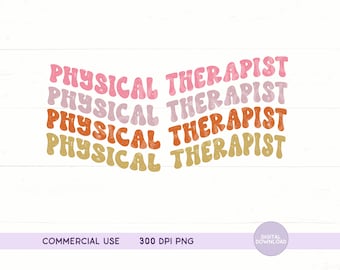 Archivo PNG de fisioterapia retro / Camiseta PT / Regalos de fisioterapeuta / Archivos PNG para fisioterapeutas / Asistentes de fisioterapeuta