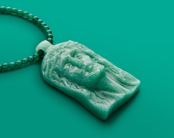 Handcrafted Jade Jesus Piece