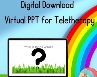 Virtual Guessing Game Slides for Teletherapy (PPT Digital Download)