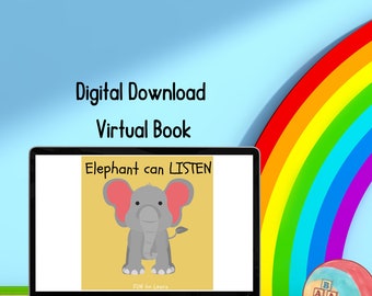 Social skills for Children, Listening skills, Simple Books, Digital Book, Elephants