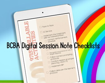 ABA Session Checklist, Insurance Code Billable Activities (Digital Product)