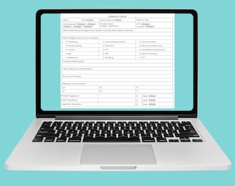 Editable ABA Data Tracker, RBT Session Note Template (Digital)